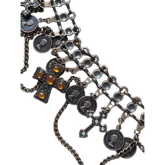 Elizabeth II Dei Gratia Regina Coin Belt Belly Dancing Belt Cross main image 6